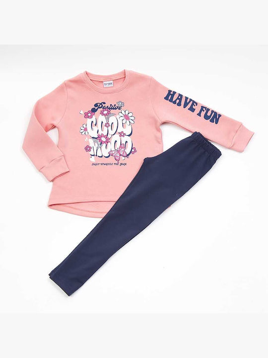 Trax Kinder Set mit Leggings Winter 2Stück Rosa