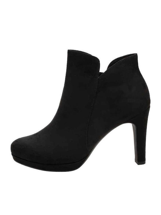 Wildleder Stiefeletten Damen Schwarz