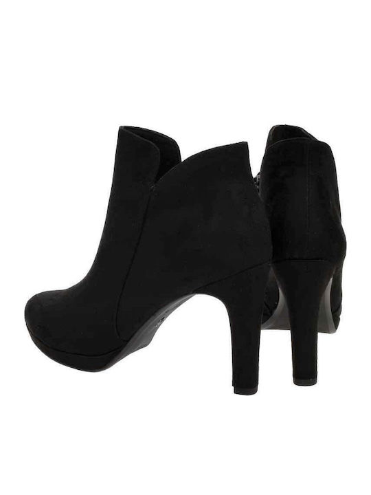 Wildleder Stiefeletten Damen Schwarz