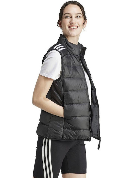Essentials 3-Stripes Light Down Women's for Hiking Short Puffer Jacket for Spring or Autumn Black