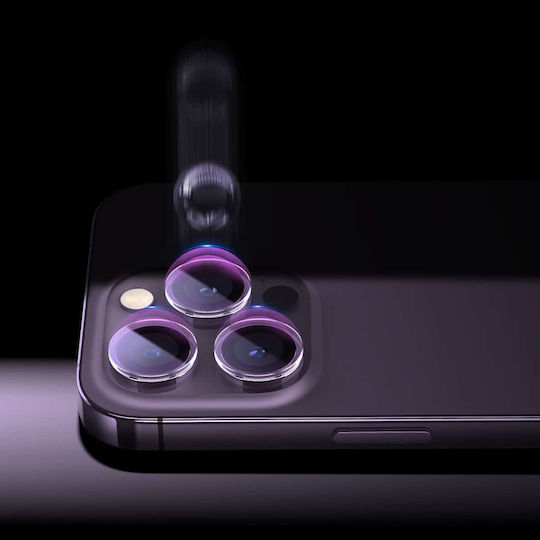 Baseus Glare Repelling Corning Protecție Cameră Tempered Glass Transparent pentru iPhone 14 Pro/14 Pro Max