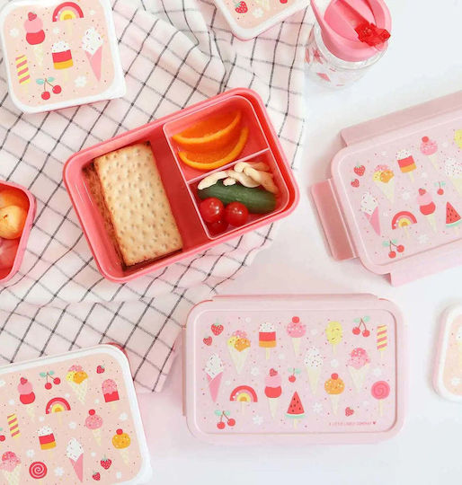 A Little Lovely Company Ice-cream Plastic Kids' Food Container 0.85lt Pink x x 6cm