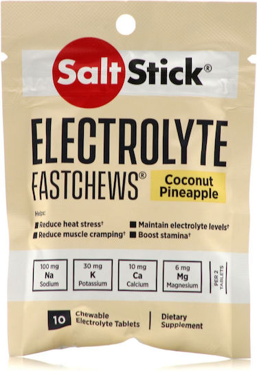 SaltStick Electrolyte Fastchews Coconut Pineapple 10 chewable tabs