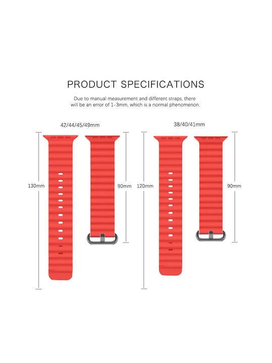 Sonique Ocean Band Strap Silicone Orange (Apple Watch 38/40/41/42mm)