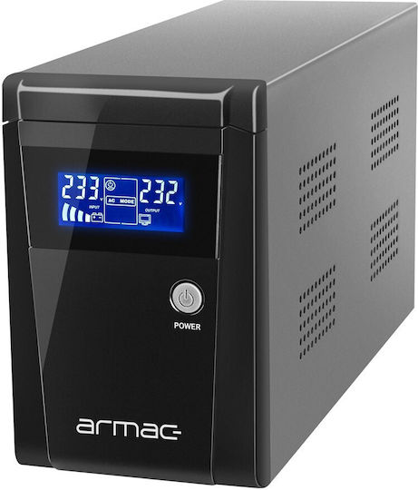 Armac O/1500F/LCD UPS Line-Interactive 1500VA 950W με 3 Schuko Πρίζες
