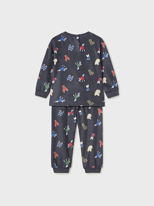 Mayoral Set Top & Bottom Kids Winter Cotton Pyjamas Navy Blue