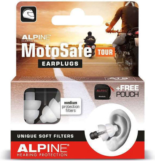 Alpine Motosafe Tour Earplugs Black 2pcs