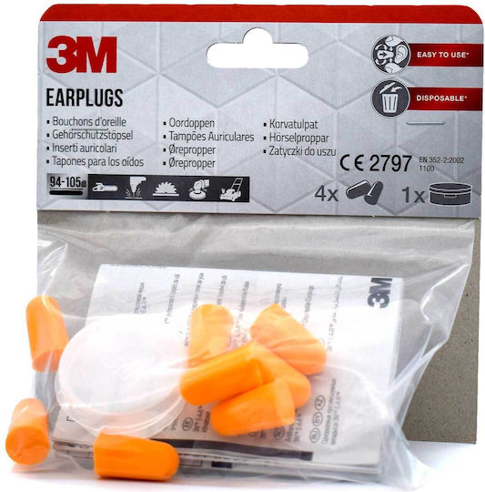 3M Ωτοασπίδες σε Πορτοκαλί Χρώμα 8τμχ