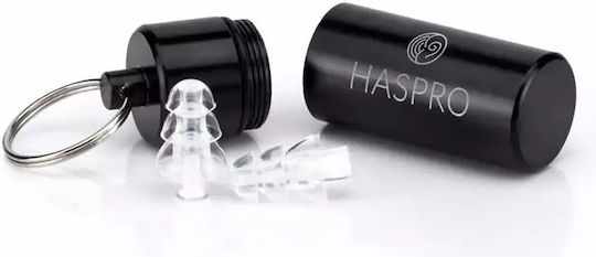 Haspro Party Ωτοασπίδες Σιλικόνης σε Διάφανο Χρώμα EPUH1910 2τμχ