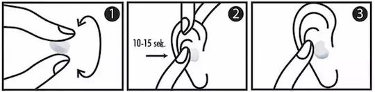 Haspro Moldable Silicone Earplugs for Swimming in Blue Color EPUM2003 12 Pieces