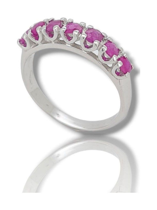 Mentzos Damen Ring Vollring aus Weißgold 18K