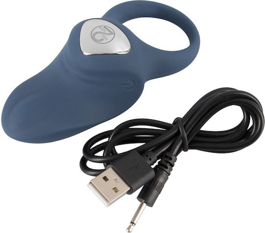 You2Toys Rechargeable Silicone Vibrating Ring Vibrating Cock Ring Cock Silicon Albastru