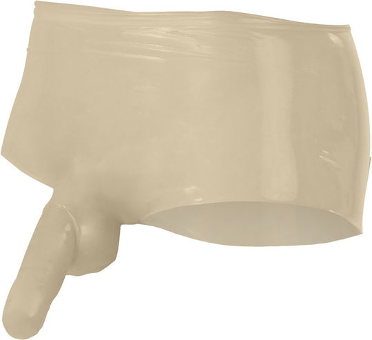 LateX Latex Boxer Shorts with Penis Sleeve Transparent