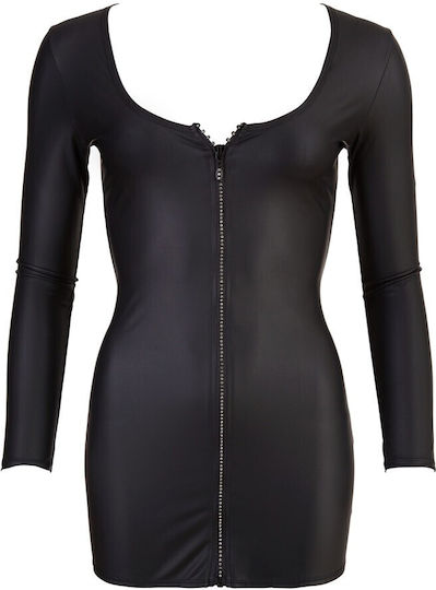 Cottelli Collection Kleid Mit Glitzernder Reißverschluss Schwarz