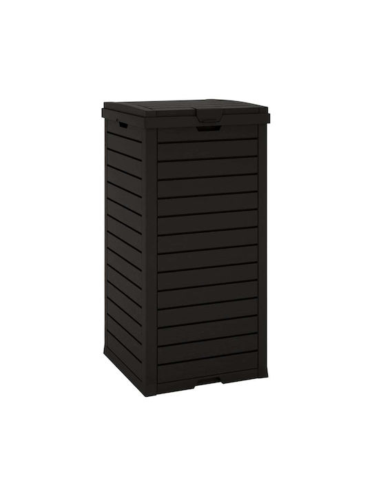 vidaXL vidaXL Plastic Waste Bin Black 118L