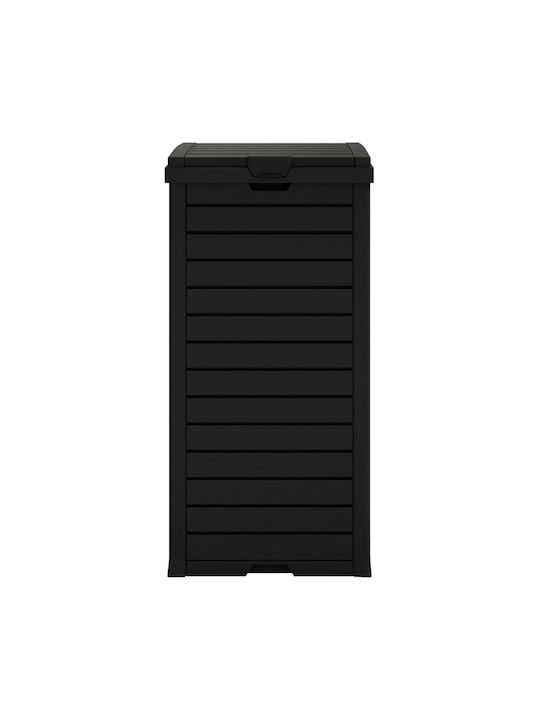 vidaXL vidaXL Plastic Waste Bin Black 118L