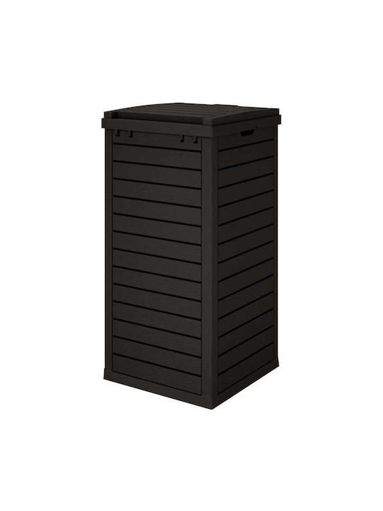 vidaXL vidaXL Plastic Waste Bin Black 118L