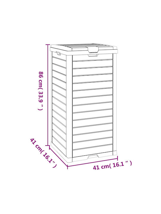 vidaXL vidaXL Plastic Waste Bin Black 118L