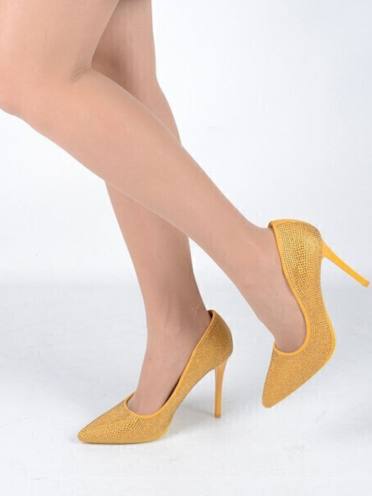 Pumps mit Stiletto-Absatz Gelb