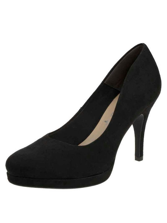 Tamaris Suede Stiletto Black High Heels