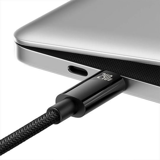 Baseus Tungsten Gold USB 2.0 Cable USB-C Male - USB-C 240W PD Black 3m CAWJ040201