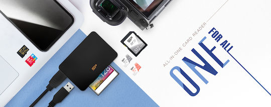Silicon Power Card Reader USB 3.2 για SD/microSD/CompactFlash