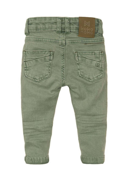 Koko Noko Pantaloni copii din denim Verde