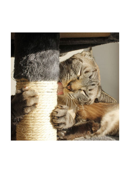 Purlov Scratching Post Cat Trees Gray 3 levels Height 71cm