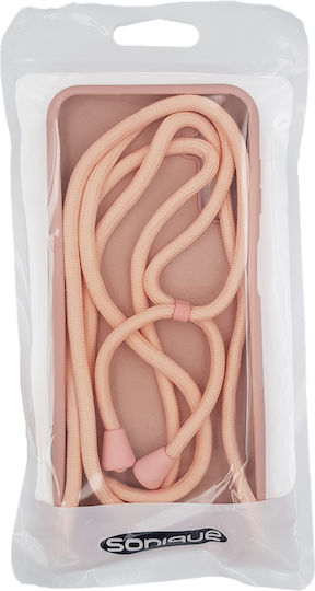 Sonique CarryHang Umschlag Rückseite Silikon 0.5mm mit Band Rosa (Galaxy A23 4G / Galaxy A23 5G Galaxy A23 4G / Galaxy A23 5G)