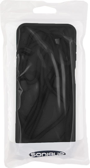 Sonique CarryHang Back Cover Silicone 0.5mm with Strap Black (Redmi Note 12 4G)