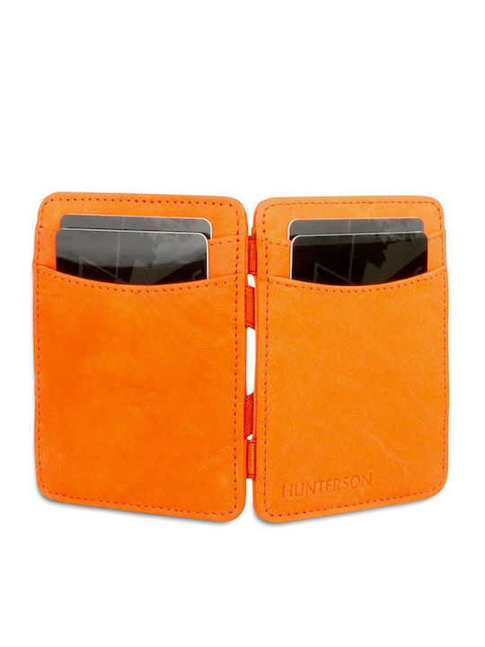 Leder Herren Geldbörse Karten mit RFID Orange