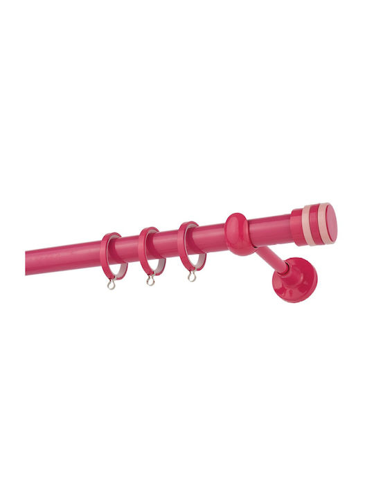 Zogometal Metallisch Vorhangstange Einfach Φ25mm 160cm Fuchsia / Pink