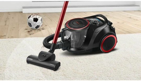 Bosch BGS41POW1 Ηλεκτρική Σκούπα 700W με Κάδο 2.4lt Μαύρη