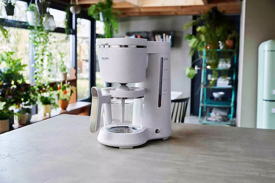 Philips Filter Coffee Machine 1000W Silk White Matte