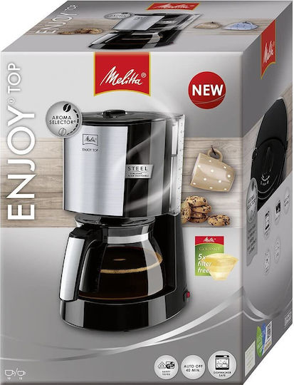 Melitta Enjoy Top Glass Filter Coffee Machine 1000W Black