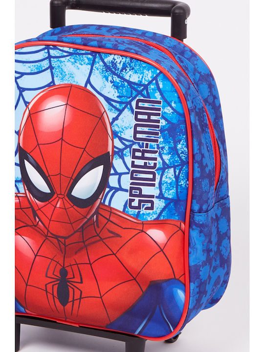 Spiderman School Bag Trolley Kindergarten in Blue color