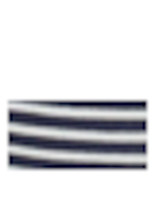Underwire Bikini Bra with Ruffles Black Striped