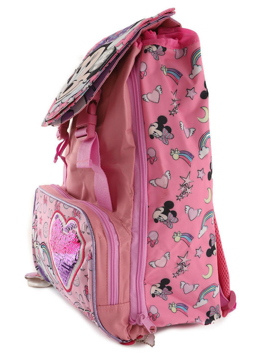 Minnie Mouse Minnie School Bag Backpack Elementary, Elementary in Pink color