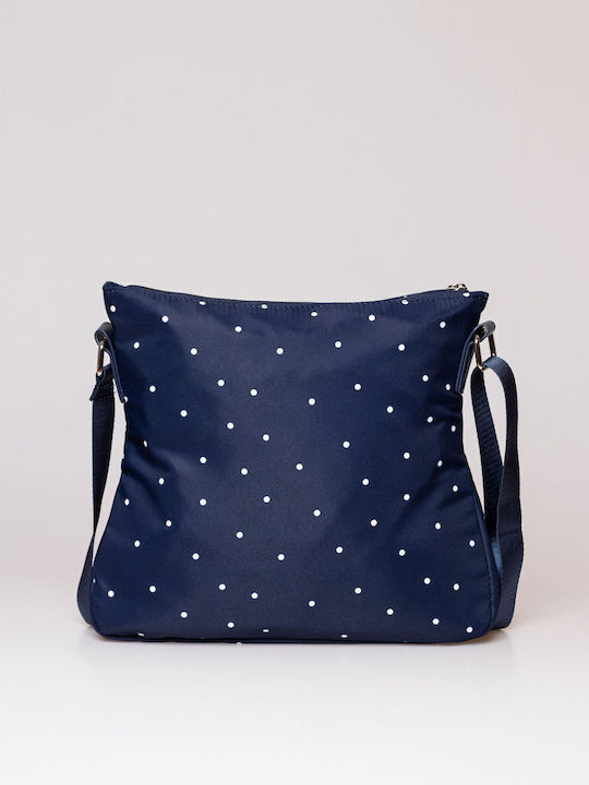 Women's Bag Shoulder Navy Blue Dotted