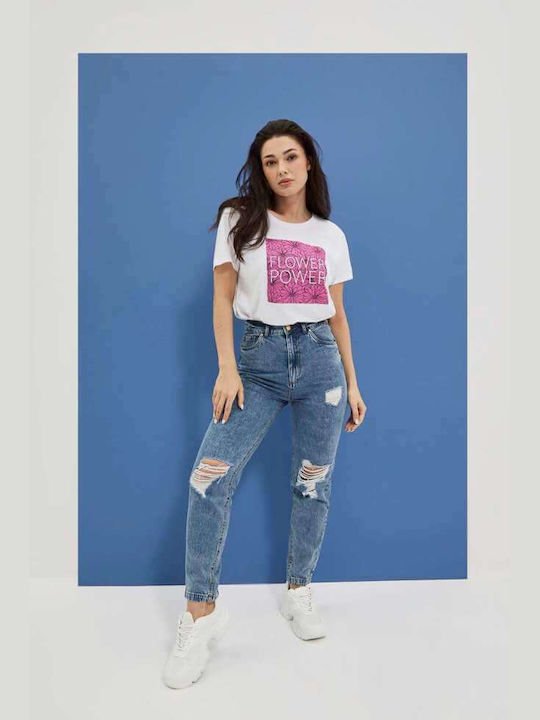 Make your image Women's Jean Trousers with Rips in Boyfriend Fit