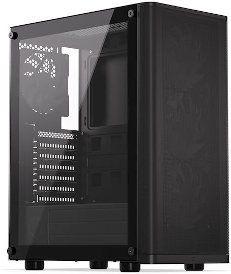 Endorfy Ventum 200 ARGB Gaming Midi Tower Computer Case with Side Window Black