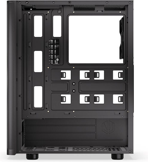 Endorfy Ventum 200 ARGB Gaming Midi Tower Computer Case with Side Window Black