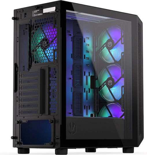 Arx 500 ARGB Gaming Midi Tower Computer Case Black