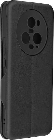 Techsuit Safe Wallet Plus Δερμάτινο / Σιλικόνης Μαύρο (Honor Magic5 Pro)
