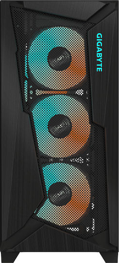 Gigabyte C301 Glass Gaming Midi Tower Κουτί Υπολογιστή με RGB Φωτισμό Μαύρο