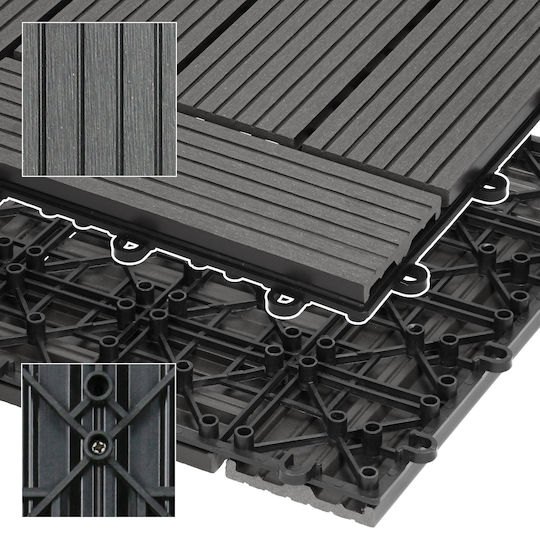 ECD Germany Плочка за градински под от Дървο 30x30бр 22бр