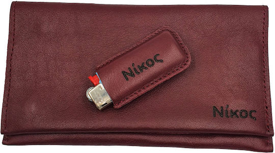ByLeather Leather Tobacco Pouch HANDMADE With Magnetic Clasp Burgundy