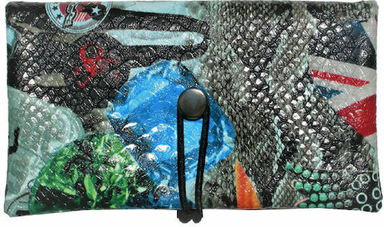 Simona Tobacco Pouch with Wrap-Around Cord 16x10cm Multicolour