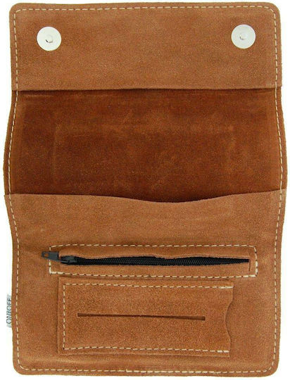 Tobacco Pouch Made of Artificial Leather Yellow with Magnet Closure 16x8.5cm