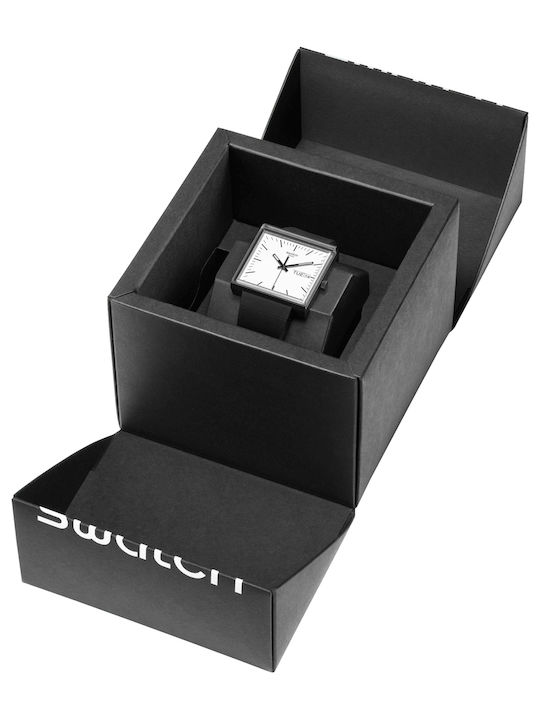 Swatch Swatch Γυναικείο Ρολόι 41.8mm Μπαταρίας με Μπεζ Καουτσούκ Λουράκι